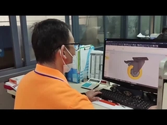 Black Rubber Trash Bin Caster Wheel Industrial All Black for Garbage Cans Carts and Trolleys